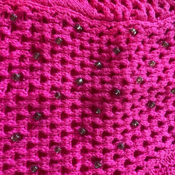 ANTTHONY MARK HANKINS ORIGINAL New 100% Cotton Crochet Fuchsia Sweater, 3X - Picture 8 of 14